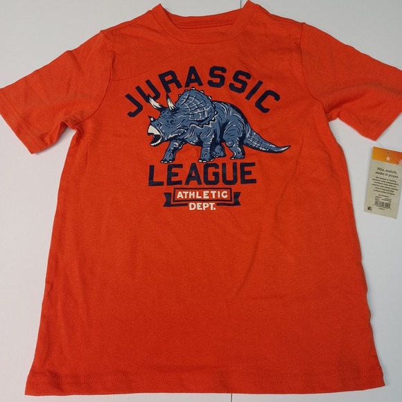 365 Kids Garanimals Boys Recess Shark Dino T-shirt Size 8 Lot Of 4 Shirts - Picture 8 of 9